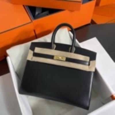 wholesale quality hermes birkin 25 sellier black swift ghw